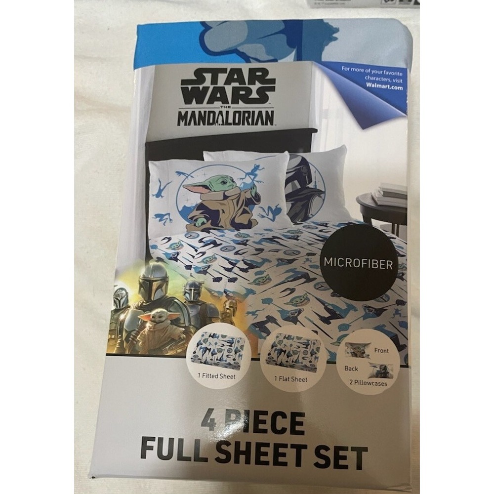 STAR WARS The Mandalorian 4 Piece Full Microfiber Sheet Set (561-6)